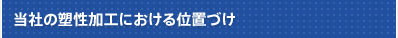 当社の塑性加工における位置づけ